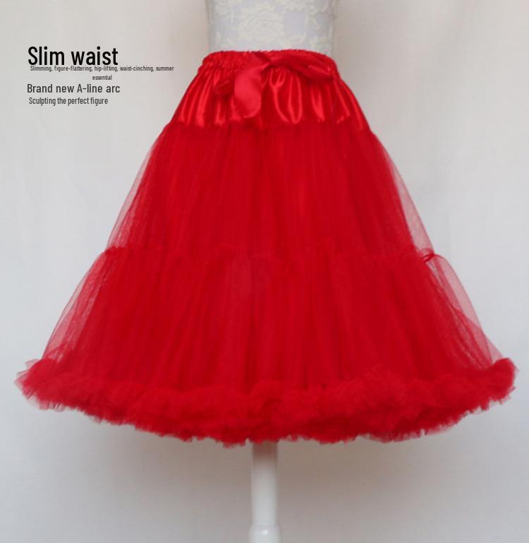 Adult Lolita Super Puffy Hexagonal Mesh Skirt Petticoat for Cosplay Dance
