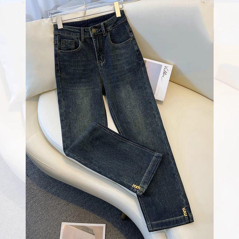 Women s High-Waisted Plus Velvet Slimming Cropped Pants - Autumn/Winter 2025 Collection S Recommended 80-95 lbs