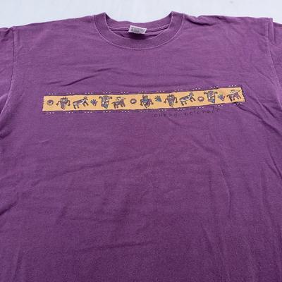 Vtg 90s OURAY COLORADO CAVE DRAWINGS T-Shirt LARGE/XL Native Art Southwestern