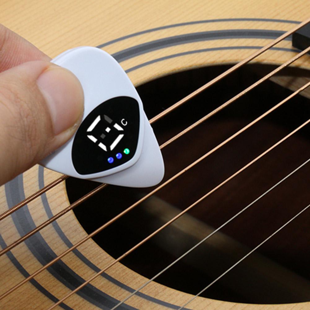 Guitar Picks With Built In Tunner Real Time Monitoring For Acoustic Electric Guitar Bass Mandolin Musical Instrument Accessories