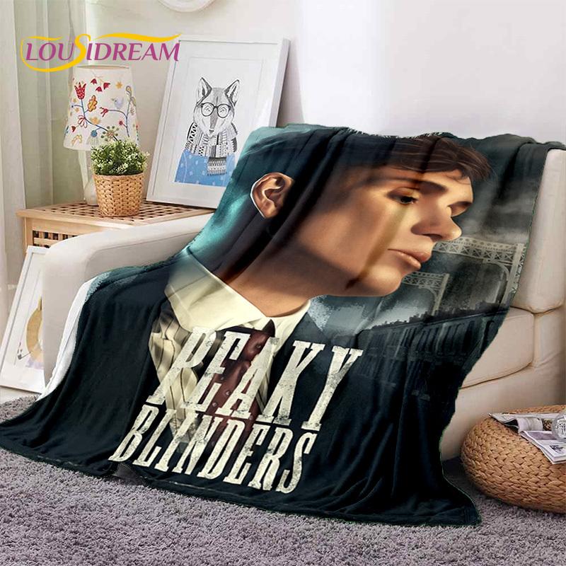 3D P-Peaky Blinders Tommy Shelby Soft Blankets,Keep Warm Throw Blanket Comfortable Blanket for Picnic Beds Sofa Home Bedroom Kid