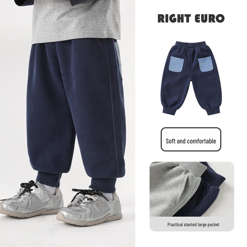 2026 European Boys' Trendy Sweatpants - Spring/Autumn Style for Kids, Baby, and Toddlers