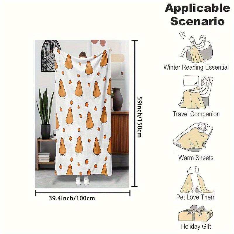 Interesting Capybara Cute Animal Pattern Art Blanket - Soft All-Season Multi-Purpose Throw for Sofa, Bed, Office & Gift