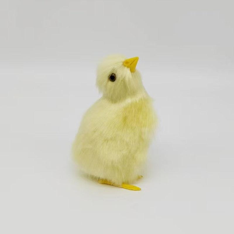 Mini Sne Model Lovely Doll Easter Plush Chick Kids Toy Lifelike Bird Simulation Furry Chicken Home Party Decorations