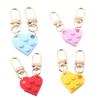 Jewelry Ornaments Heart Key Ring Building Block Key Buckle Love Heart Brick Keychain Key Chain