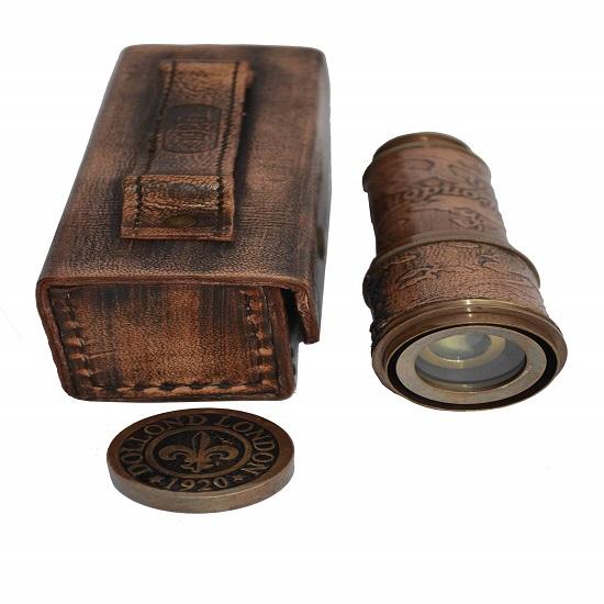 

Морской ручной пиратский телескоп с кожаным чехлом, декор для дома в виде пиратского корабля и лодки