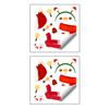 Reusable Holiday Scene Decor Christmas Snowman Static Glass Stickers, Simple Window Clings, Waterproof PVC Clings Decorative Sheets for Home