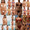 Clear Micro Bikini Straps Women Brazilian Gstring Set Thong Swimsuit Swimwear