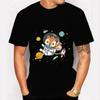 New Summer Hip Hop T Shirt Men Women Space Squirrel Print Harajuku T-Shirts Short Sleeve Women Men Brand Tees Oversized Tops