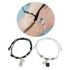 2 Pcs Braided Rope Bracelet Luminous Bead Charm String Bracelet Adjustable Friendship Couples Bracelets Jewelry