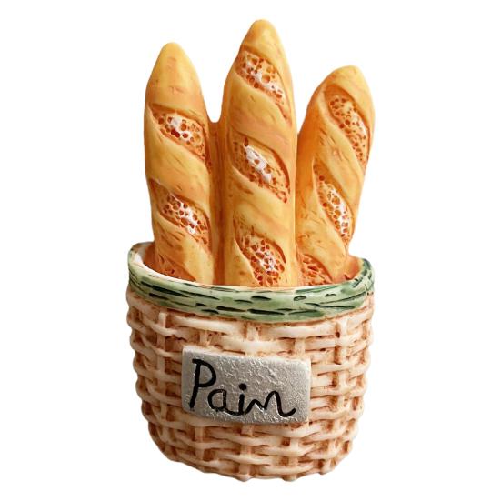 3D Simulated Food Refrigerator Magnet Resin Fruit Bread Fridge Magnet Home Kitchen Office Whiteboard Locker Magnetic Decoration