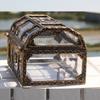 Small Organizer Transparent Treasure Chest Plastic Portable Pirate Chest Decorative Sturdy Gem Box Play