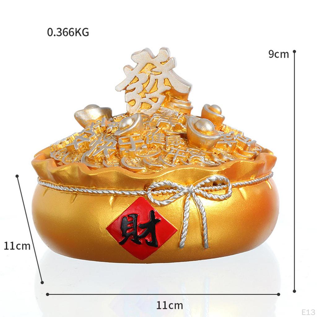 Chinese with Lid Resin Crafts Sculpture for Home Decoration Men Gift