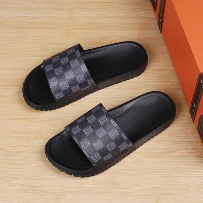 Men's 2024 Genuine Leather Non-Slip Outdoor Beach Slippers - Trendy Single Strap Design