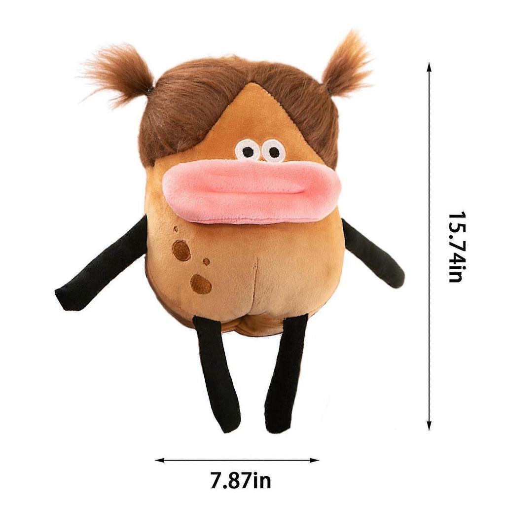 Peluche Patate Pelo Esplosivo 40cm, Bambole di Peluche Brutte Carine, Bambole Divertenti Regali per Bambini