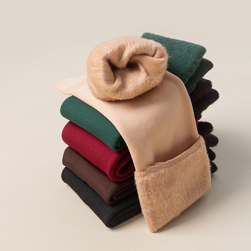 2 páry teplých ponožek na podzim a zimu, super silné sněhové ponožky s fleecem pro ženy a hřejivé a chladu odolné podlahové ponožky