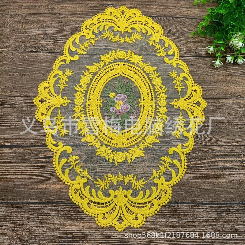 Tischset im nordischen Stil, bestickte Tischdecke, dekoratives Tischset, Heimdekoration, Esstisch, Retro-Spitze, Couchtischset