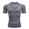 Graphic Print Short Sleeve Compression Shirt for Men Summer Athletic Quick Dry T-shirts Tops Gym Workout Running Training Tees
