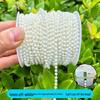 DIY Floral Embellishment Linked Bead Chain, 4-14mm Anti-pearl Jewelry Accessories for Wedding Decor