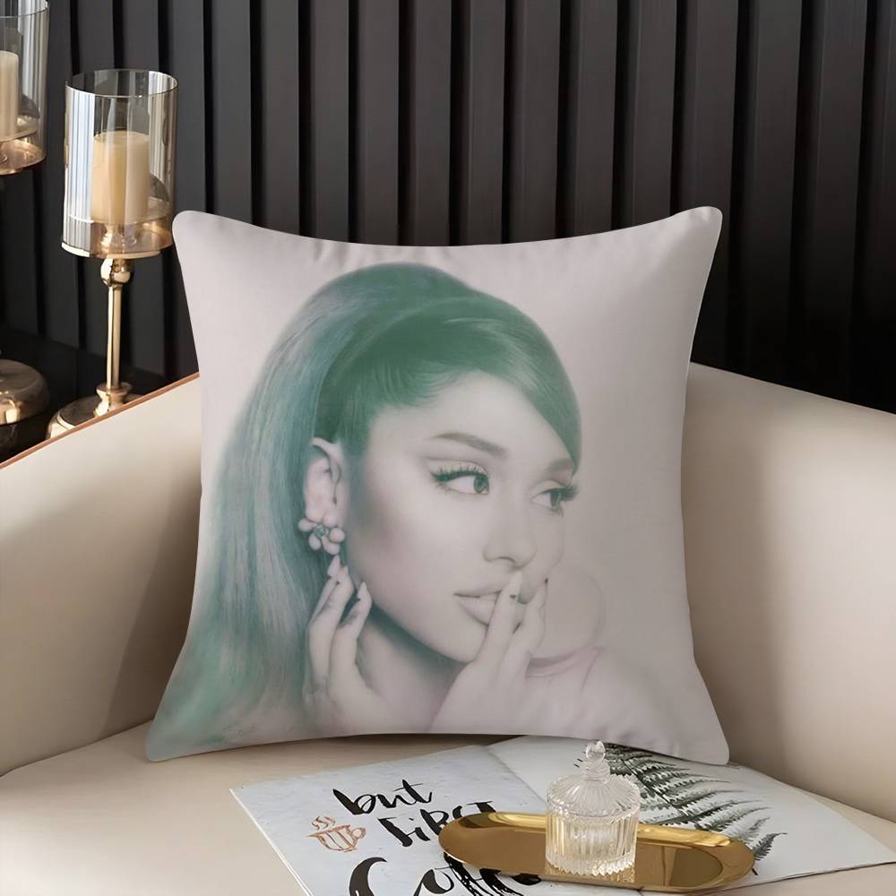 Singer A-Ariana G-Grandes Pillow Case Home Dorm Chair Back Short Plush Double-Sided Printing Office Nap Time Cushion Cover