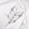 2 Pcs Tassel Tassel Ankle Chain Multi-layer Instep Chain Temperament Anklet with Pendant Gifts