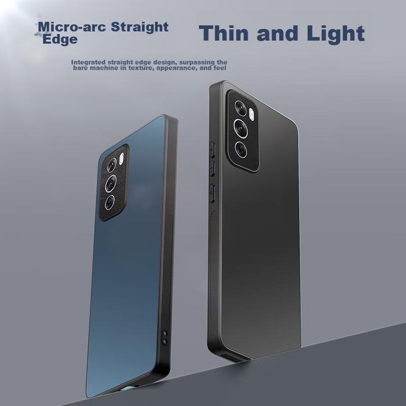 Phone Case for OPPO Reno12, OPPO Reno12 Protective Cover, Frosted Full Coverage Ultra-Thin Shockproof Anti-Fingerprint Personalized - Graphite Black