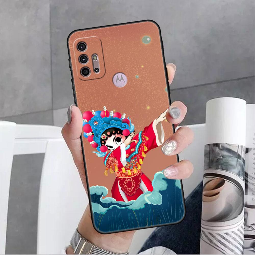 Case For Motorola G30 G60 G9 Play One Fusion Plus Edge 20 G8 Power Lite G22 G50 G200 G51 G71 G31 Phone Cover Opera Retro Girl