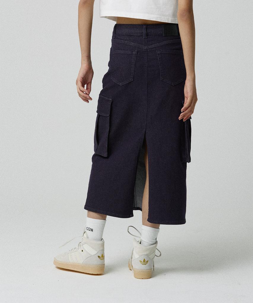Mc Wood Gun Ronas 7994 Big Pocket Non-Fade Dark Indigo Denim Long Skirt