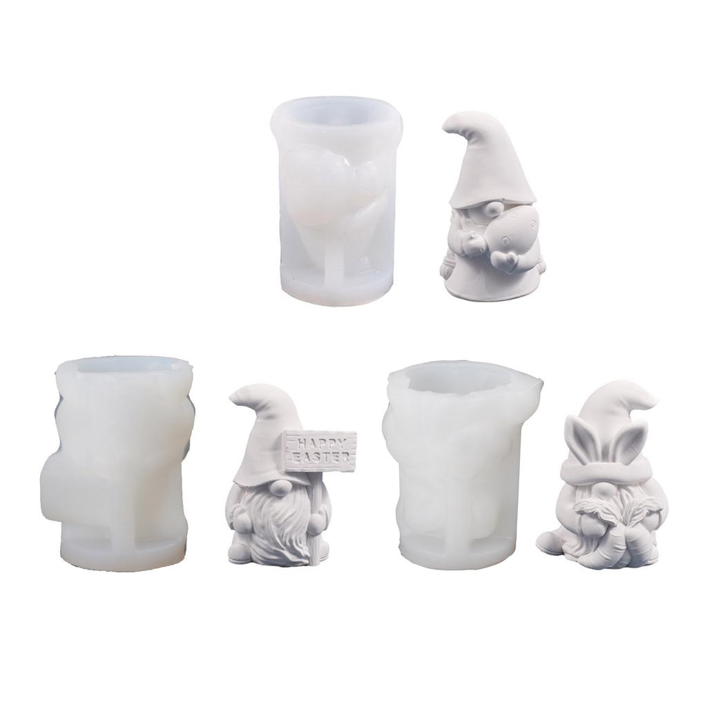 Candle Mold Diy Easter Gnome Handmade Soap Dripping Plaster Decoration Mold