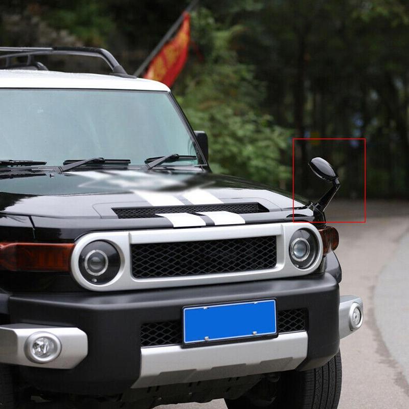 Black Front Left Side Universal Engine Hood Blind Spot Rearview Wide Angle Mirror for Cars ATV Pickup