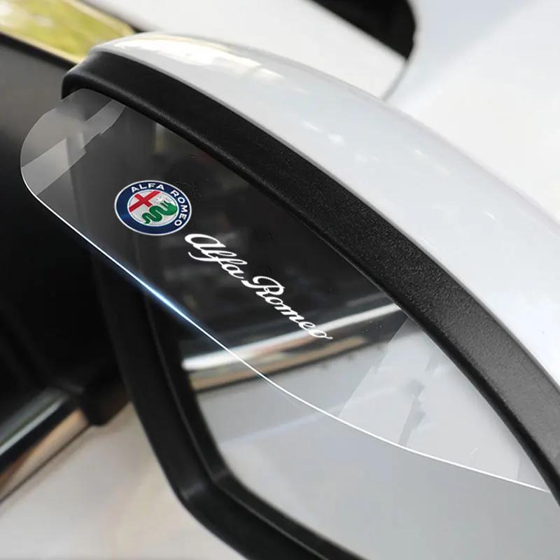 For Alfa Romeo 508  Car Sticker For Alfa Romeo   147 Car Rearview Mirror Rain Eyebrow Visor Snow Sun Visor Rain Cover For Alfa Romeo     Qw2