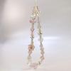 Cute Glass Bowknot Flower Bead Phone Strap Charm Chain Knot Cellphone Lanyard Keychain Girl Bag Camera Pendant for Airpods Case