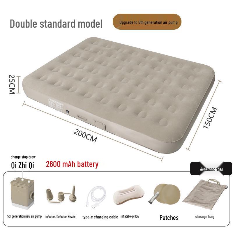 W pełni automatyczny, nadmuchiwany materac do namiotu kempingowego – bardzo gruba mata do spania na zewnątrz