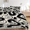 3Pcs Abstract Patterns Printed Bedding Set, Breathable And Soft,(Includes 1 Duvet Cover And 2 Pillowcases, Quilt Not Included) yy250815186