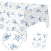 Last Toast On the Coast Bachelorette Table Cloth Blue Coastal Bachelorette Party Decorations Seashells Beach Table Cloth Ocean Nautical Table Cover