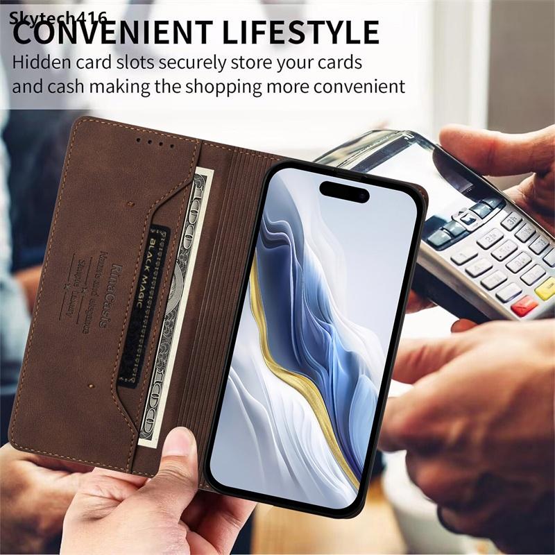 Flip Leather Case For Samsung Galaxy A10 A10E A10S A20 A20E A20S A30 A30S A40 A50 Casing Phone Cover Wallet Card Slot Protection Shockproof