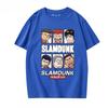 Summer men's cartoon Q-version Slam Dunk character short-sleeved T-shirt, casual 100% pure cotton short-sleeved top