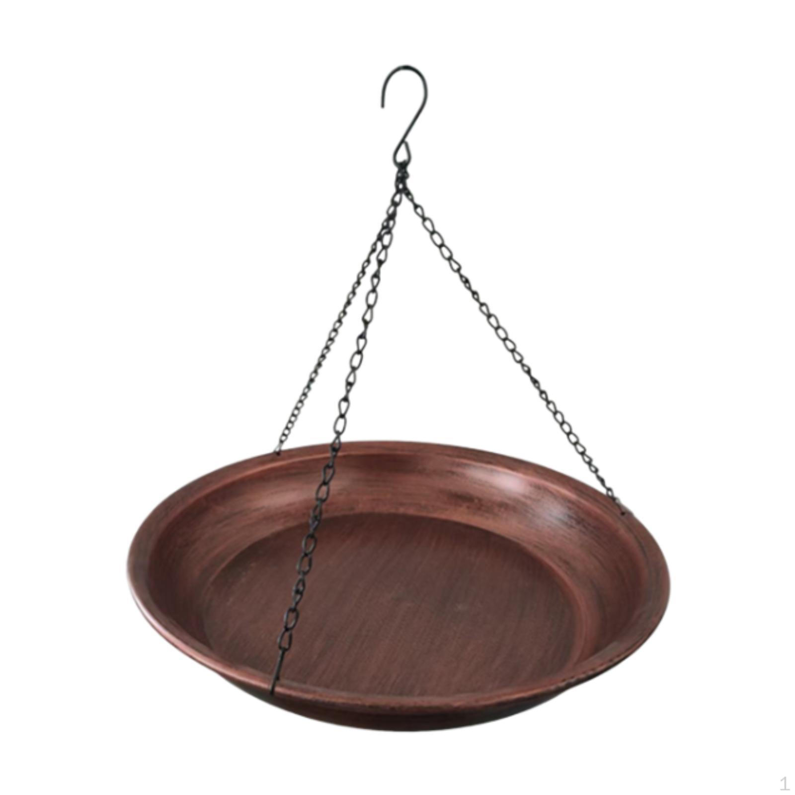 

Hanging Bird Feeder Bath Multipurpose Waterer with Hook Food Bowl Feeding Plate for