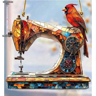 Sewing Machine Sunshine Catcher Pendant, Novelty Home Decor, Perfect Durable for Bedroom, Store, Office, Kitchen, for Wall Decoration