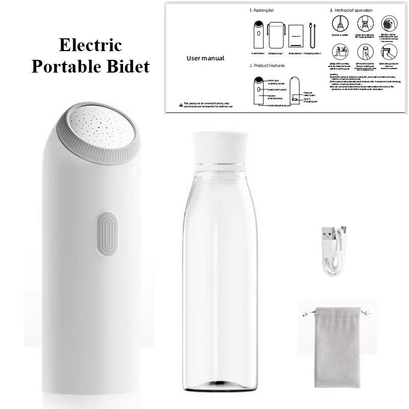 Electric Portable Travel Bidet Rechargeable Personal Bidet Sprayer Handheld Butt Shower for Women Men Hygiene Cleaning, Postp белый