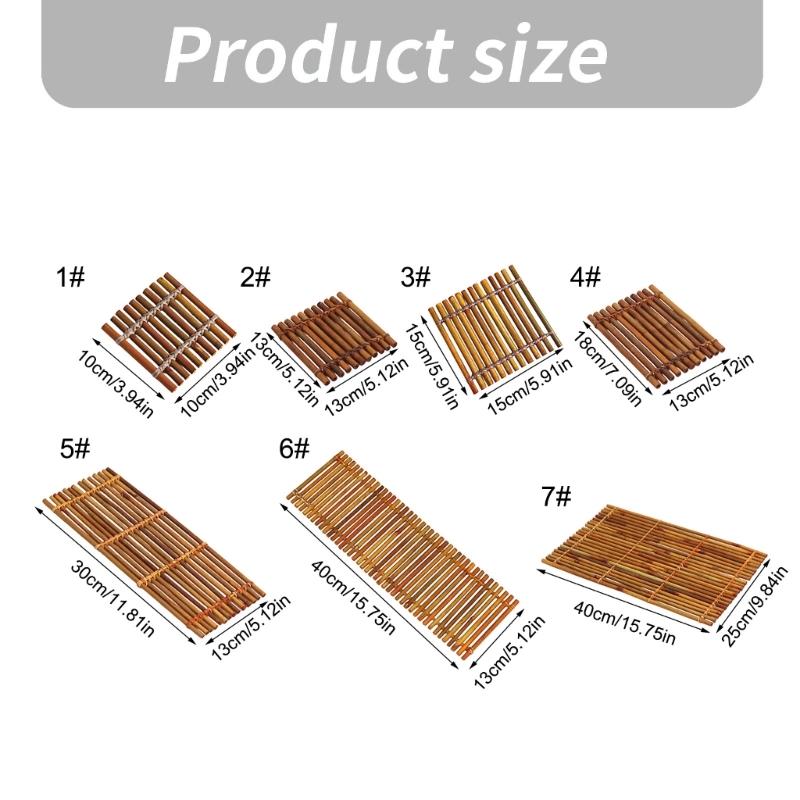 User Friendly Bamboos Raft Coasters for Dining and Workspaces Protecting Front and Elevating Interior Decors