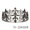 Classic jewelry retro king crown round golden rhinestone alloy crown men and women party dance headwear
