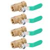 4pcs 1 4in Female Thread Ball Valve Thicken Brass Drain Shut Off Switch Water Pipe Plumbing Systerm
