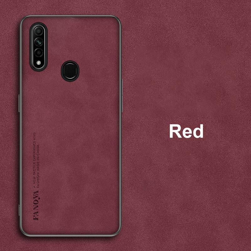 

Luxury PU Leather Case For OPPO A31 Back Cover Business Matte Silicone Shockproof Full Protection Phone Case For OPPO A8 Coque For OPPO A8 красный