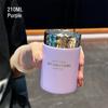 210ml/420ml Fashion Mini Double Stainless Steel Vacuum Flask With Bling Lid Portable Pocket Coffee Tea Thermos Mug Tumbler