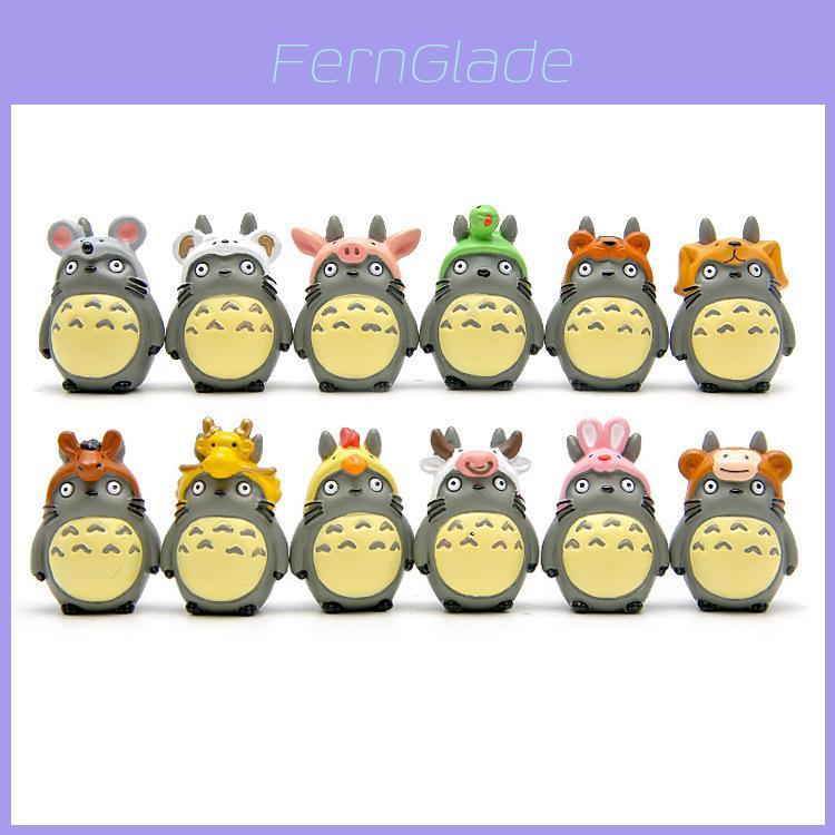 Cartoon Zodiac My Neighbor Totoro Resin Figurine With Rustic Style For Home Decor And Giftgiving