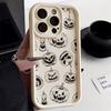 Halloween Black Horror Art Silicone Phone Case For iPhone 17 Pro 14 15 Plus 11 12 13 16 Pro Max Coque 16E 17AIR Shockproof Cover