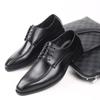New Designer British Fashion Black Lace Up Pointed Shoes Flat For Men Dress Formal Wedding Prom Oxford Zapatos Hombre