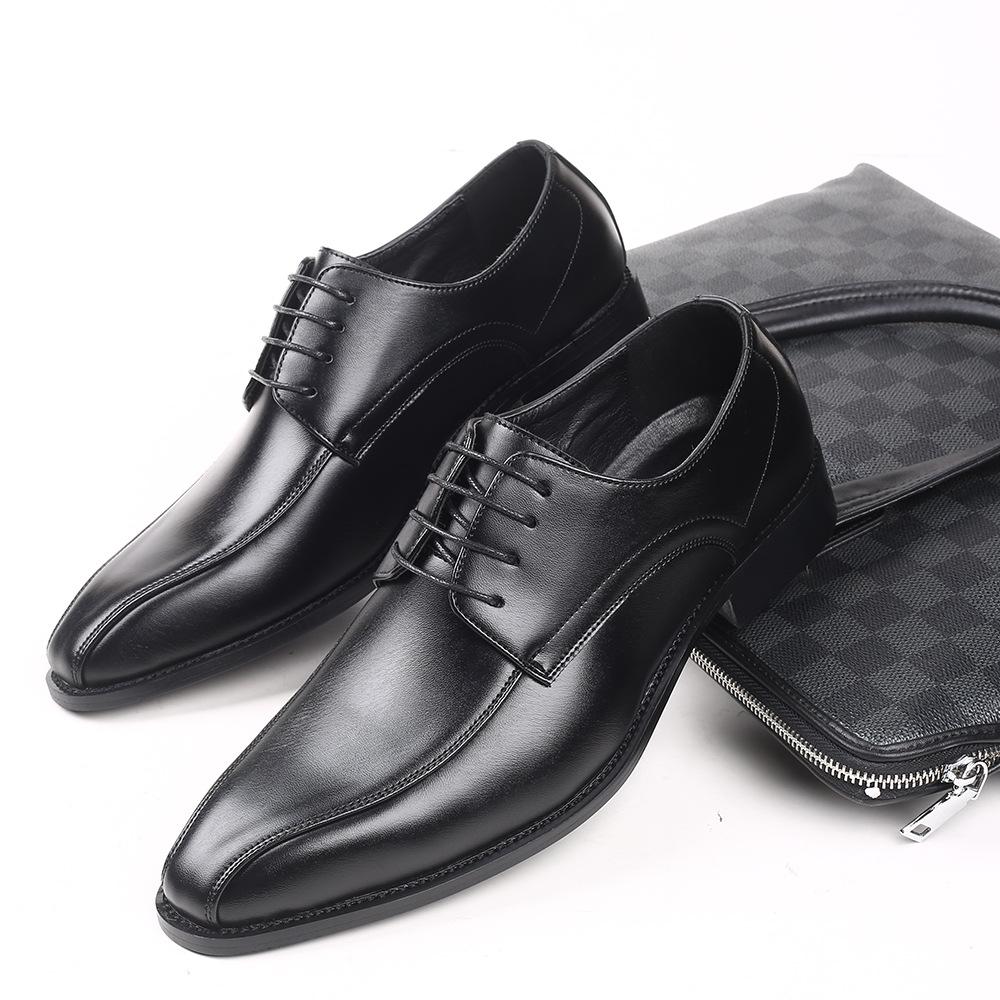 New Designer British Fashion Black Lace Up Pointed Shoes Flat For Men Dress Formal Wedding Prom Oxford Zapatos Hombre