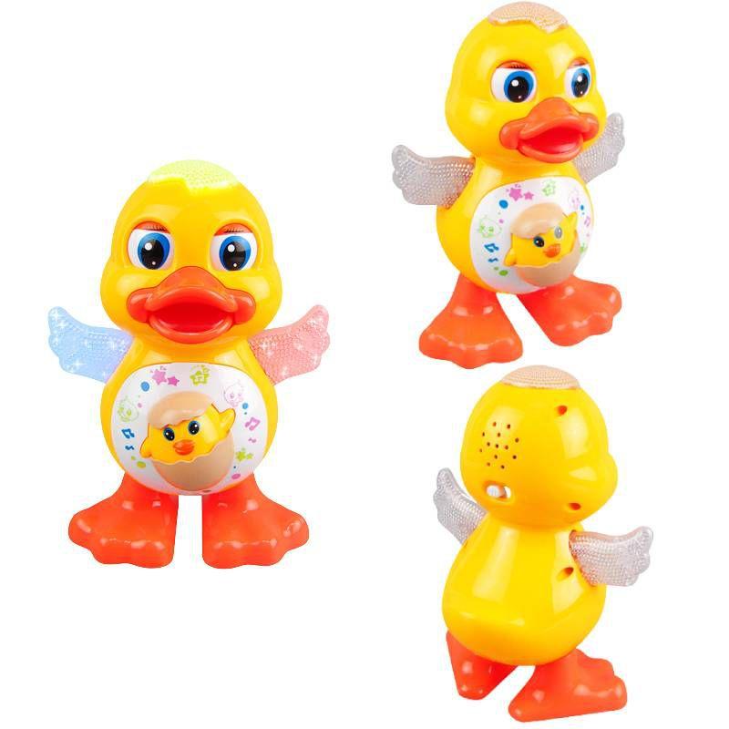 Singing Dancing Cartoon Duckling Electric Light Music Kids Toys Christmas Gifts